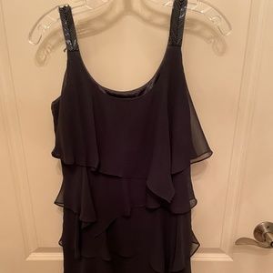 Calvin Klein Black Tiered A-Line Dress Size 2